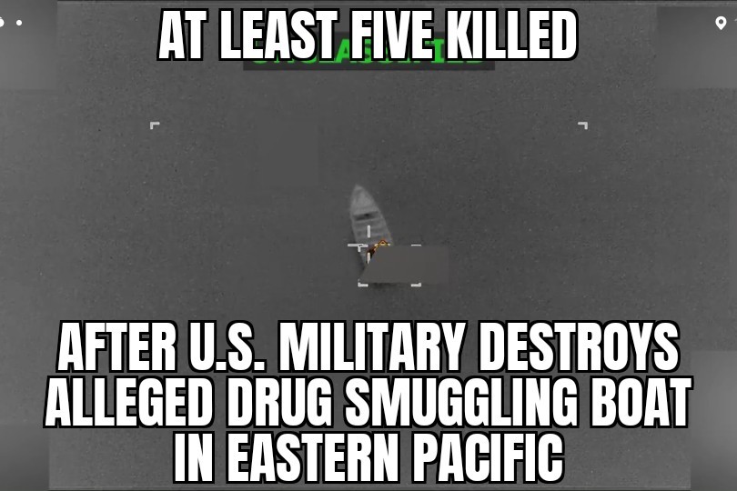 U.S. destroys alleged drug boat