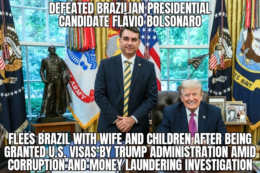 Flavio Bolsonaro flees Brazil